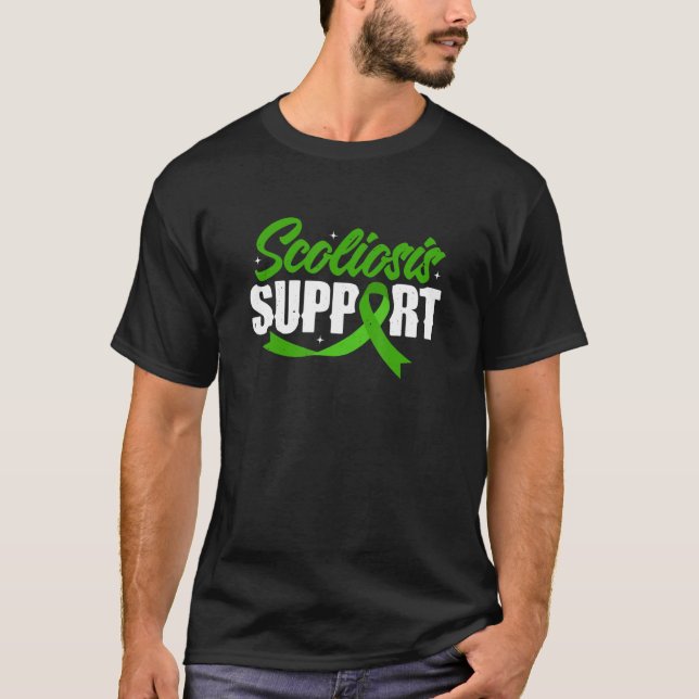 Scoliosis Support Green Ribbon Warrior Support T-Shirt (Front)