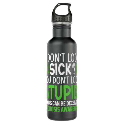 Scoliosis Survivor _ Back Injury Awareness Ribbon  Stainless Steel Water Bottle