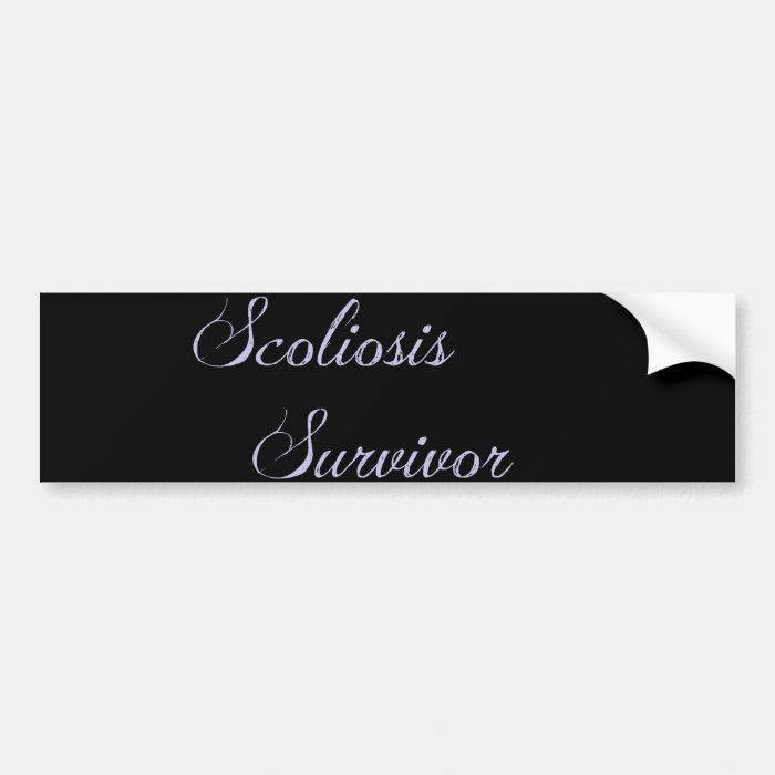 'Scoliosis Survivor' Bumper Stick Bumper Sticker