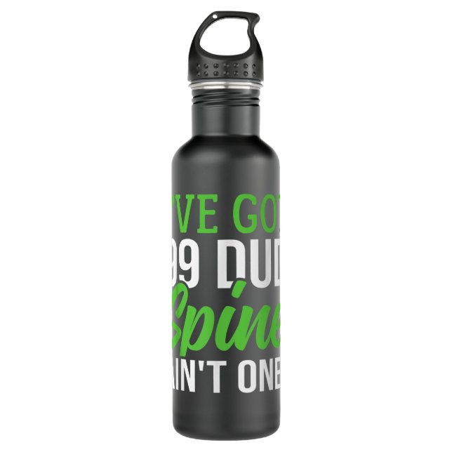 Scoliosis Survivor Spinal Injury Ribbon Scoliosis Stainless Steel Water Bottle (Front)