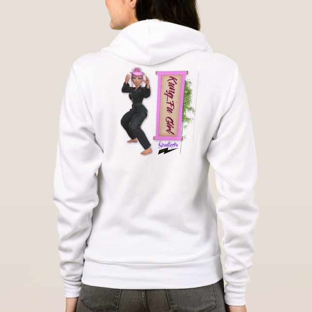 Scolleta "Kung Fu Girl" Fleece Zip Hoodie (Back)