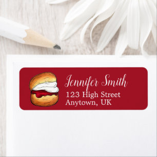 Scone Clotted Cream Jam Tea Shoppe Café Bakery Label