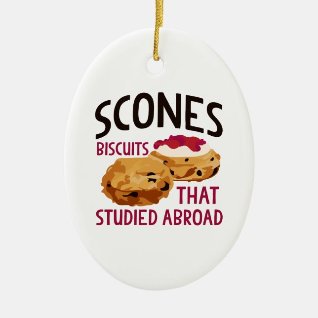 Scones Ceramic Ornament (Front)