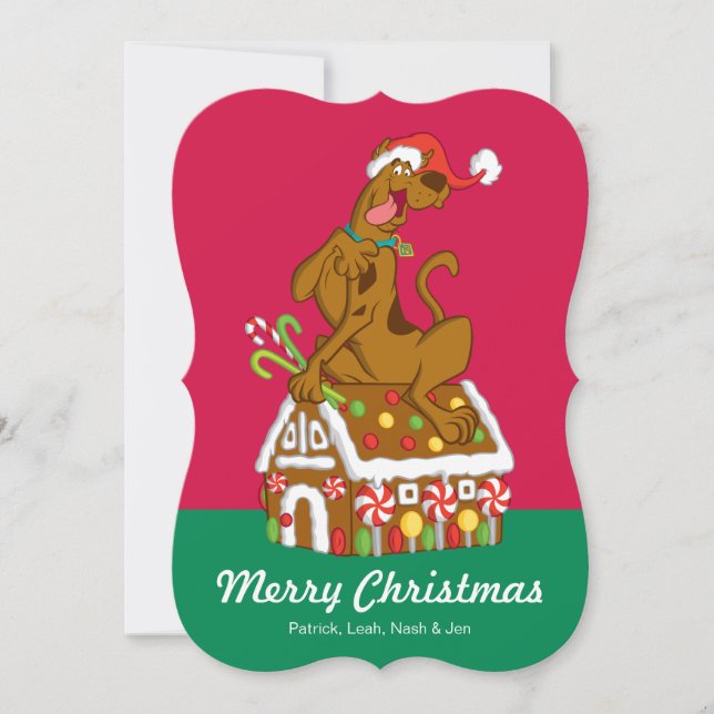 Scooby and Gingerbread House Holiday Card (Front)