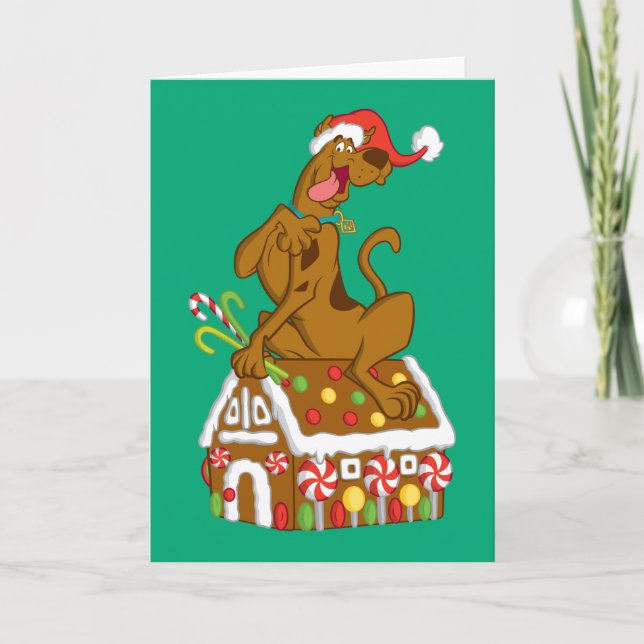 Scooby and Gingerbread House Holiday Card (Front)