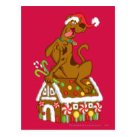 Scooby and Gingerbread House Postcard