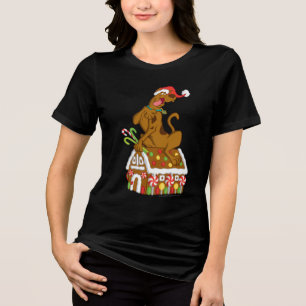 Scooby and Gingerbread House Tri-Blend Shirt
