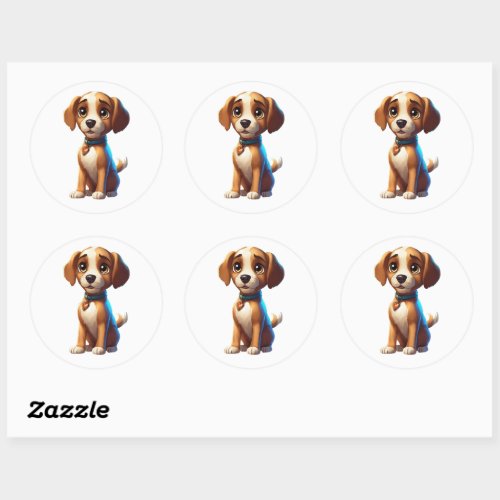 scooby dog Classic Round Sticker 