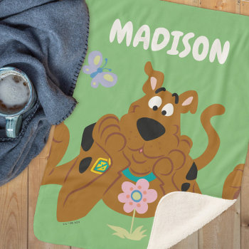 Scooby-doo Admiring Flower Sherpa Blanket by scoobydoo at Zazzle