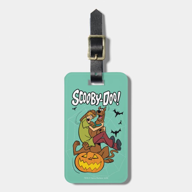 Scooby-Doo and Shaggy Halloween Fright Luggage Tag (Front Vertical)