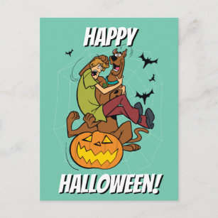 Scooby-Doo and Shaggy Halloween Fright Postcard