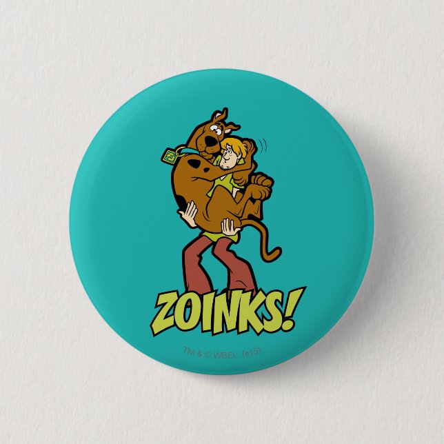 Scooby-Doo and Shaggy Zoinks! Button (Front)