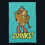 Scooby-Doo and Shaggy Zoinks! Kitchen Towel<br><div class="desc">Check out the classic scene of Shaggy holding a scared Scooby-Doo in his arms,  with the familiar phrase "ZOINKS!".</div>