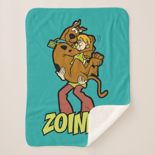 Scooby_Doo and Shaggy Zoinks Sherpa Blanket