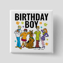 Scooby-Doo and the Gang Birthday Boy Button