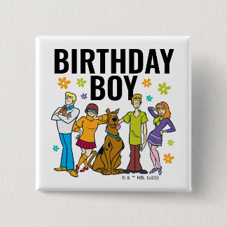 Scooby-Doo and the Gang Birthday Boy Button