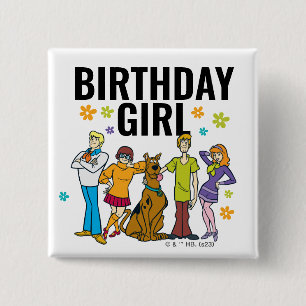 Scooby-Doo and the Gang Birthday Girl Button