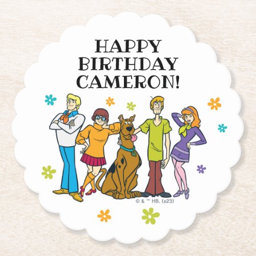 Scooby_Doo and the Gang Birthday Paper Coaster
