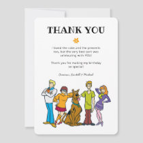 Scooby-Doo and the Gang Birthday Thank You Invitation