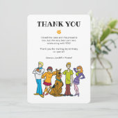 Scooby-Doo and the Gang Birthday Thank You Invitation (Standing Front)