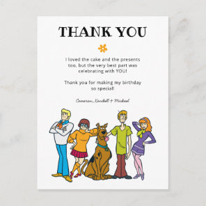 Scooby-Doo and the Gang Birthday Thank You Postcard
