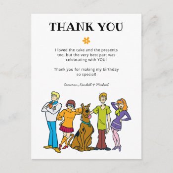 Scooby-doo And The Gang Birthday Thank You Postcard by scoobydoo at Zazzle