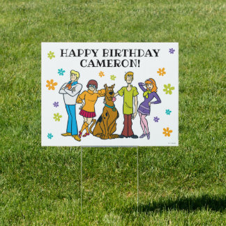 Scooby-Doo and the Gang Birthday Welcome Sign