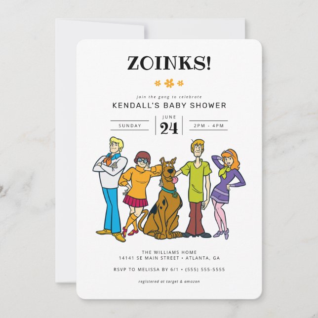 Scooby-Doo and the Gang Groovy Baby Shower Invitation Zazzle