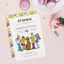 Scooby-Doo and the Gang Groovy Birthday Invitation