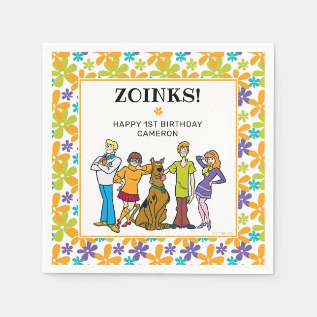 Scooby-Doo and the Gang Groovy Birthday Napkins (Front)