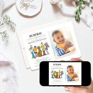 Scooby-Doo and the Gang Groovy Birthday - Photo Invitation