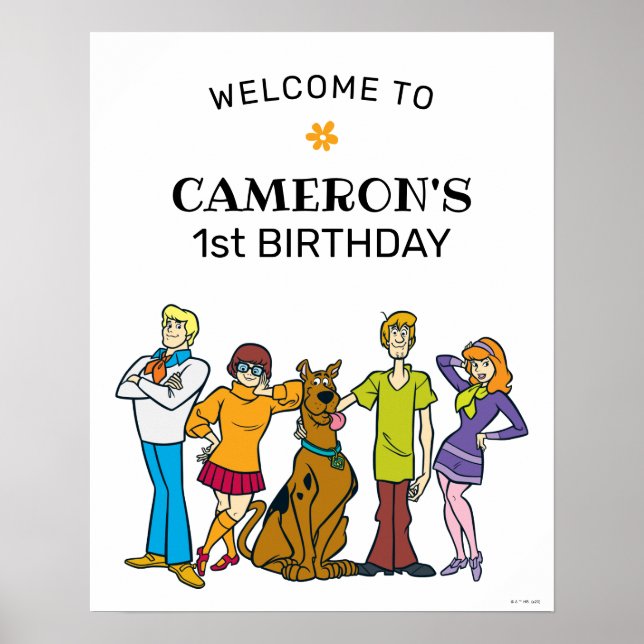 Scooby-Doo and the Gang Groovy Birthday Sign (Front)