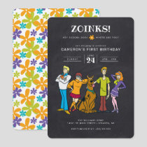 Scooby-Doo and the Gang Groovy Chalkboard Birthday Invitation