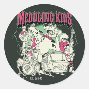 Scooby-Doo and the Gang Meddling Kids Punk Band Classic Round Sticker