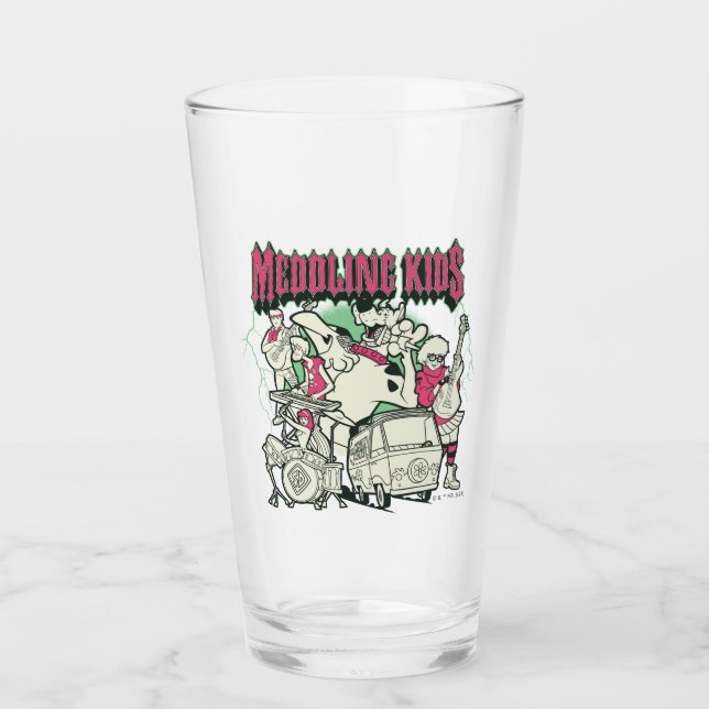Scooby-Doo and the Gang Meddling Kids Punk Band Glass (Front)