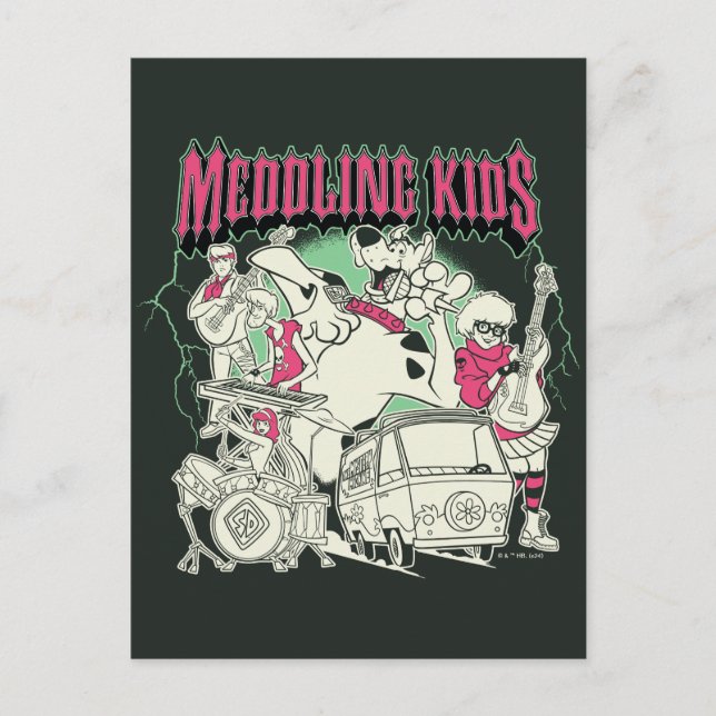 Scooby-Doo and the Gang Meddling Kids Punk Band Postcard (Front)
