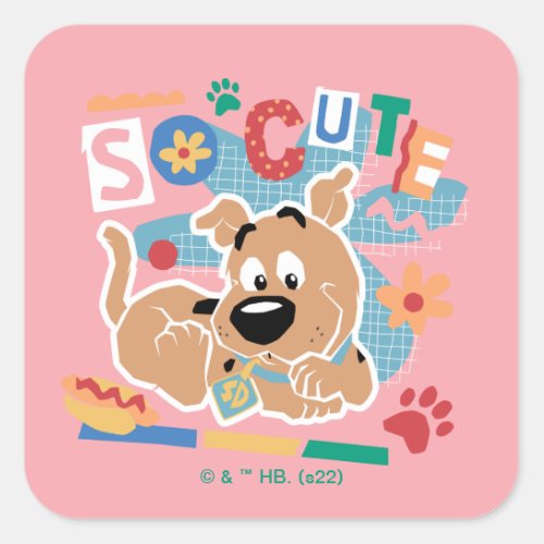Scooby_Doo  Baby Scooby_Doo So Cute Square Sticker