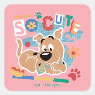 Scooby-Doo Baby Scooby-Doo So Cute Square Sticker