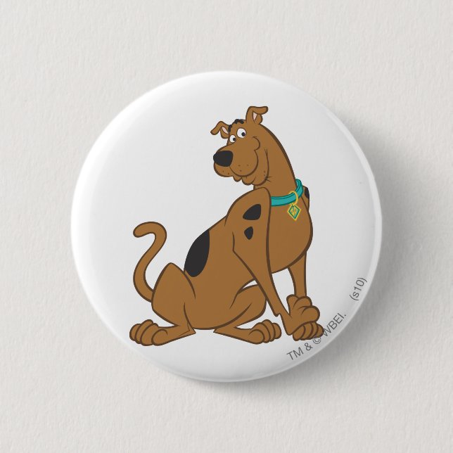 Scooby-Doo Bashful Pose Button (Front)