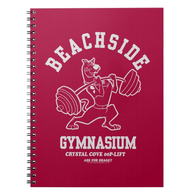 Scooby-Doo "Beachside Gymnasium" Weightlifting Notebook (Front)