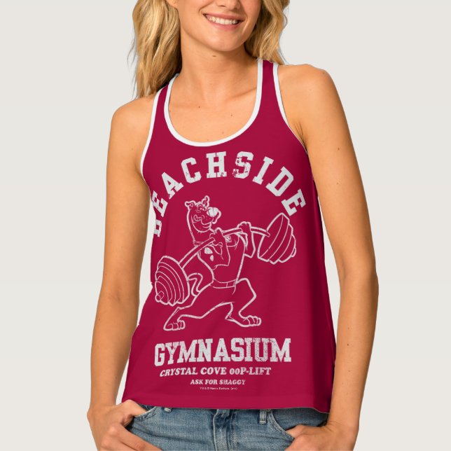 Scooby-Doo "Beachside Gymnasium" Weightlifting Tank Top (Front)