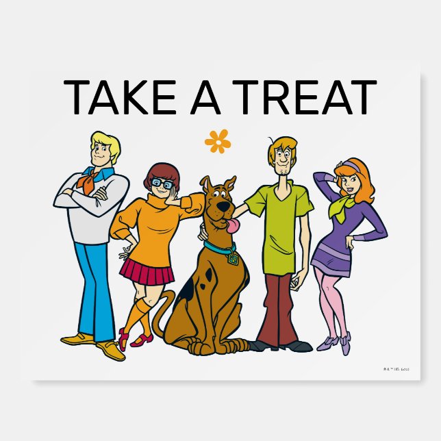 Scooby-Doo Birthday Take A Treat Sign (Front)