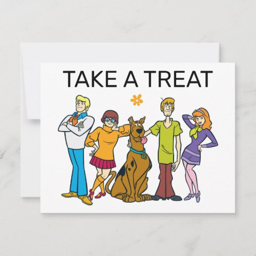 Scooby_Doo Birthday Take A Treat Sign Note Card