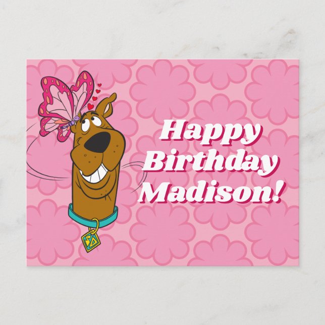 Scooby-Doo Butterfly Kisses Postcard (Front)