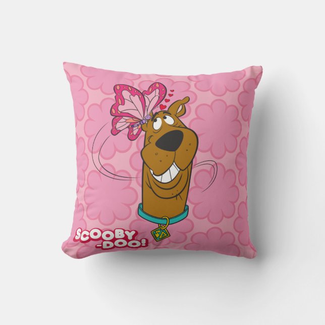 Scooby-Doo Butterfly Kisses Throw Pillow (Front)