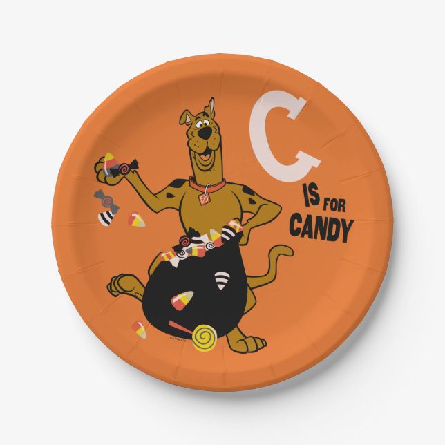 Scooby-Doo | C is for Candy Paper Plates (Front)