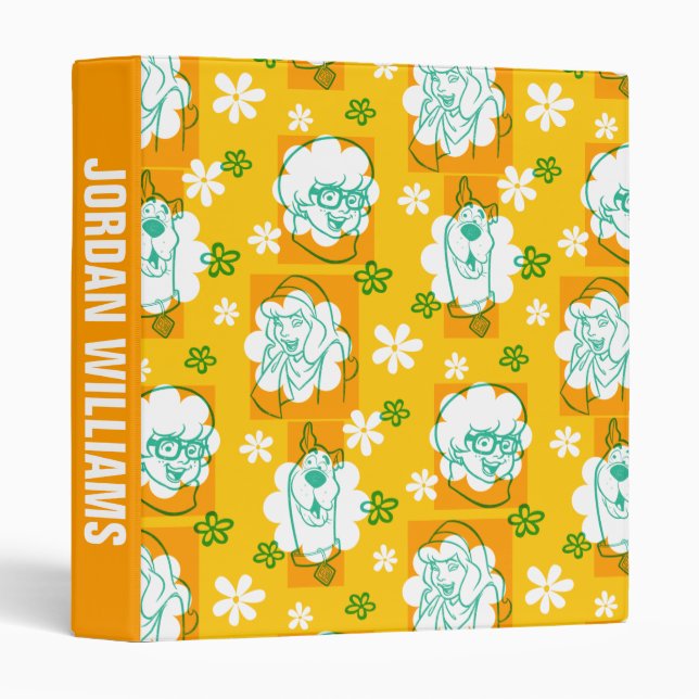Scooby-Doo | Character Floral Add Your Name 3 Ring Binder (Front/Spine)