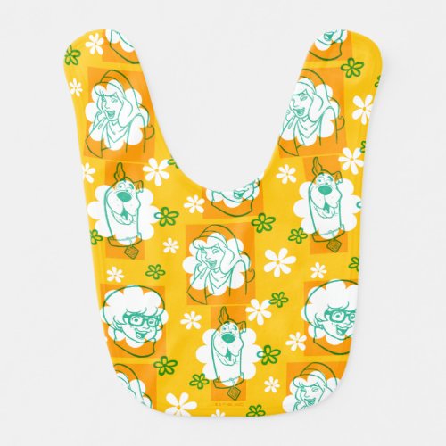 Scooby_Doo  Character Floral Pattern Baby Bib