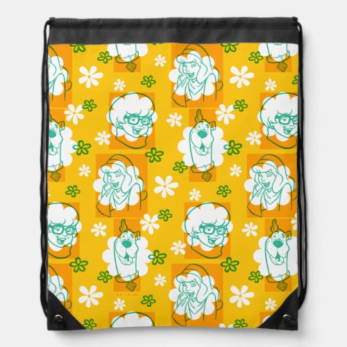 Scooby_Doo  Character Floral Pattern Drawstring Bag