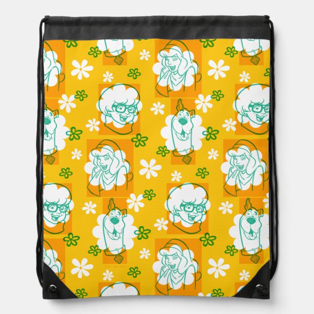 Scooby-Doo | Character Floral Pattern Drawstring Bag (Front)
